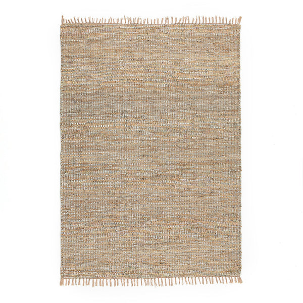 Tapis Japandi en Jute et Cuir