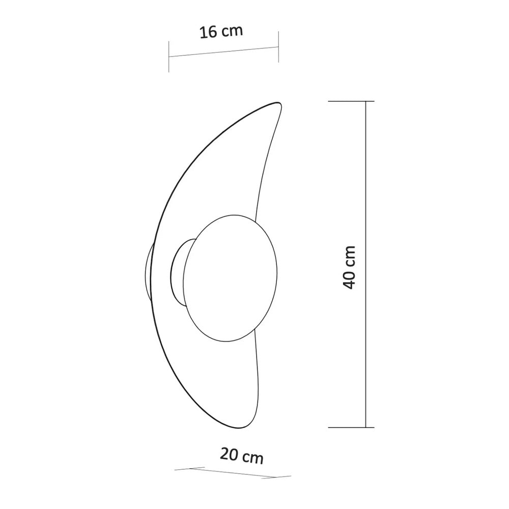 Applique Japandi en aluminium doré – ISOLA