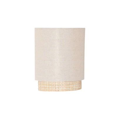 Applique Japandi en coton beige et rotin – KARVEN