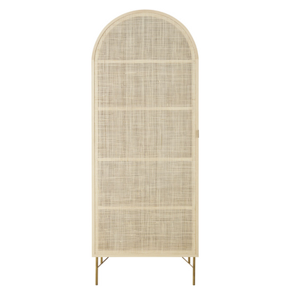 Armoire 1 porte Japandi cannage en rotin – Solstice
