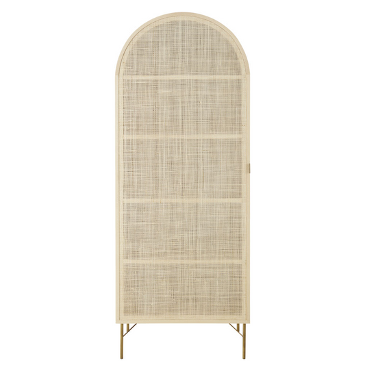 Armoire 1 porte Japandi cannage en rotin – Solstice