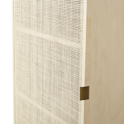 Armoire 1 porte Japandi cannage en rotin – Solstice