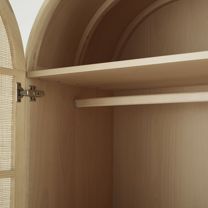 Armoire 1 porte Japandi cannage en rotin – Solstice