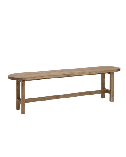 Banc Japandi en bois de sapin vieilli 120x45cm – Olivia