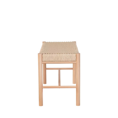 Banc Japandi en bois et corde tressée – Abano