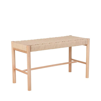 Banc Japandi en bois et corde tressée – Abano