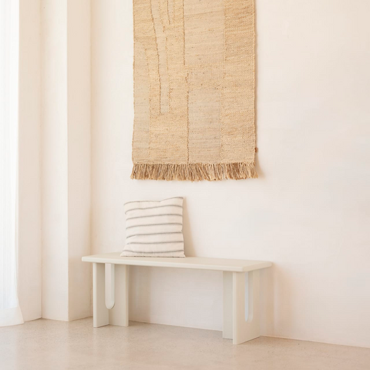 Banc en bois massif Japandi 120x33cm – Lua