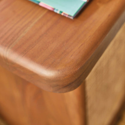 Bureau Japandi en bois et rotin – Alya
