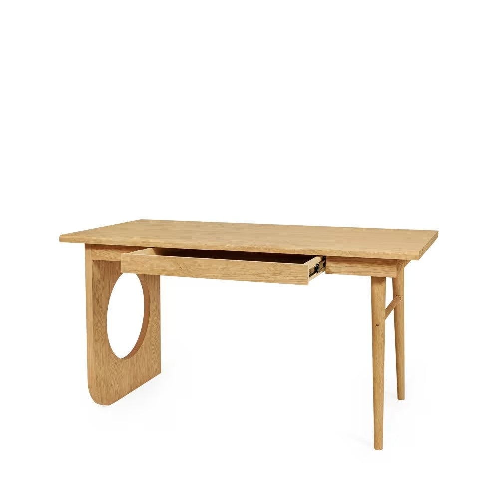 Bureau Japandi design en bois clair – Bau