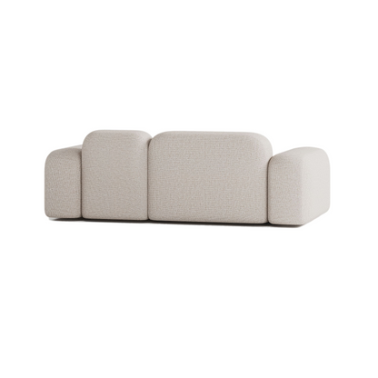 Canapé 2 Places en Tissu Beige Japandi – MAX