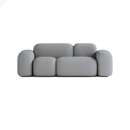 Canapé 2 Places en Tissu Beige Japandi – MAX