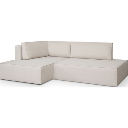 Canapé d'angle convertible 3 places en tissu Japandi – Barani