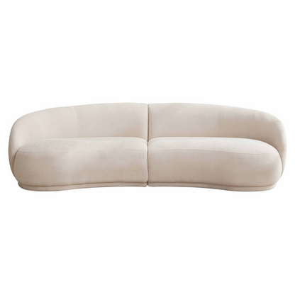 Canapé Japandi en tissu beige 3 places – Harper