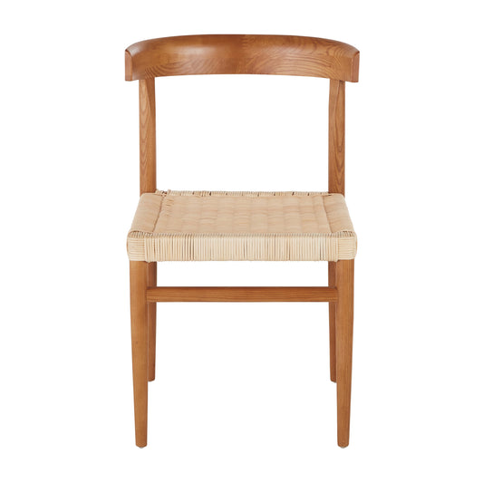 Chaise Japandi en bois de frêne et rotin tressé – SAWYER
