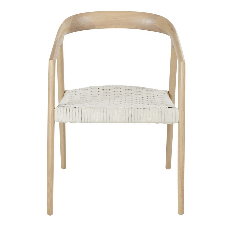 Chaise Japandi en frêne et corde beige – Mangrove