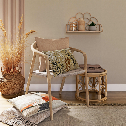 Chaise Japandi en frêne et corde beige – Mangrove