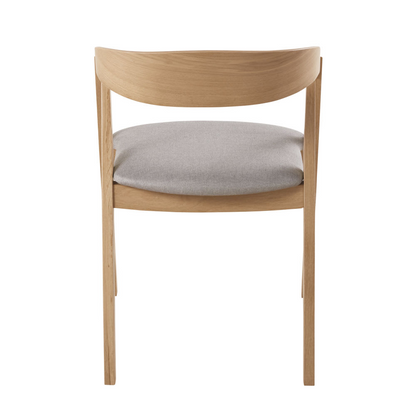 Chaises Japandi professionnelles en hêtre et textile enduit gris (x2) – Oakham BUSINESS