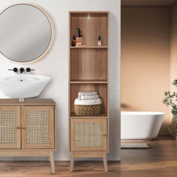 Étagère Japandi Salle de Bain 1 Porte – Lira