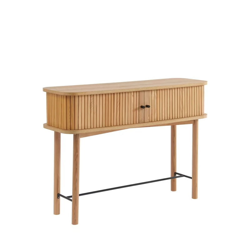 Console Japandi 2 portes en bois clair L110 cm – Mati