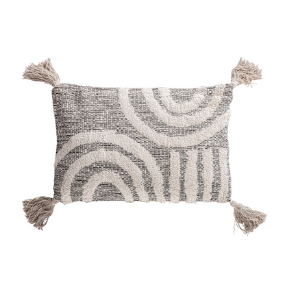 Coussin en coton blanc Japandi 60x40x10 cm – Nom du Produit