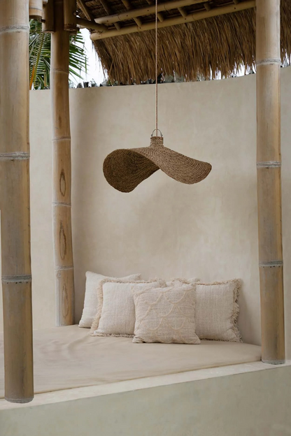 Coussin en coton naturel Japandi 50x50 – Sahara