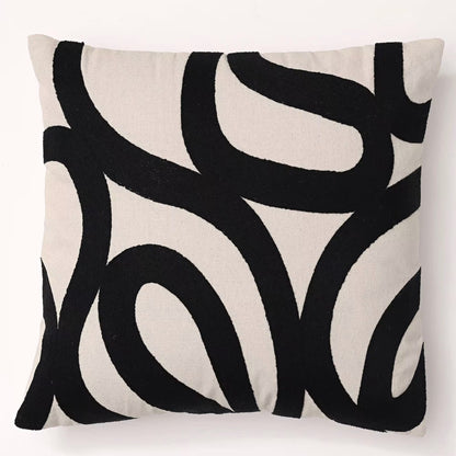 Coussin Japandi coton jaune moutarde – SPIRO