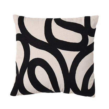 Coussin Japandi coton jaune moutarde – SPIRO