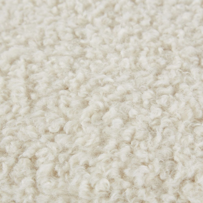 Coussin Rond Japandi effet laine bouclée écru – IGNACIO