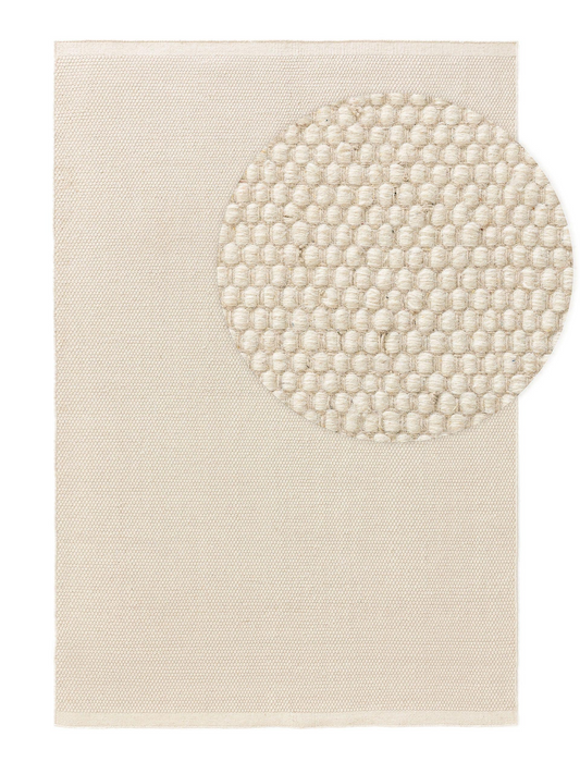 Tapis Japandi Laine Blanc – Rocco
