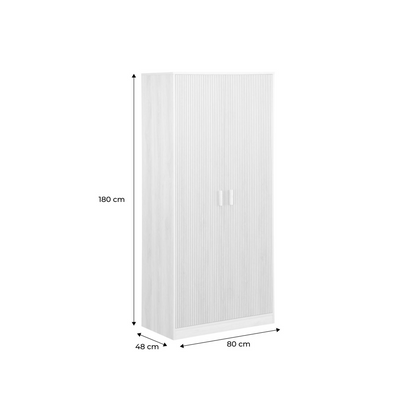 Armoire Japandi 2 portes penderie et rangements – Linear