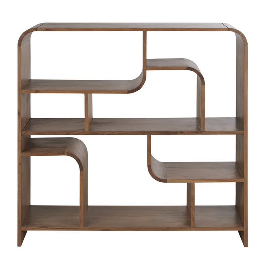 Étagère Japandi vintage en bois d'acacia massif – Sacramento