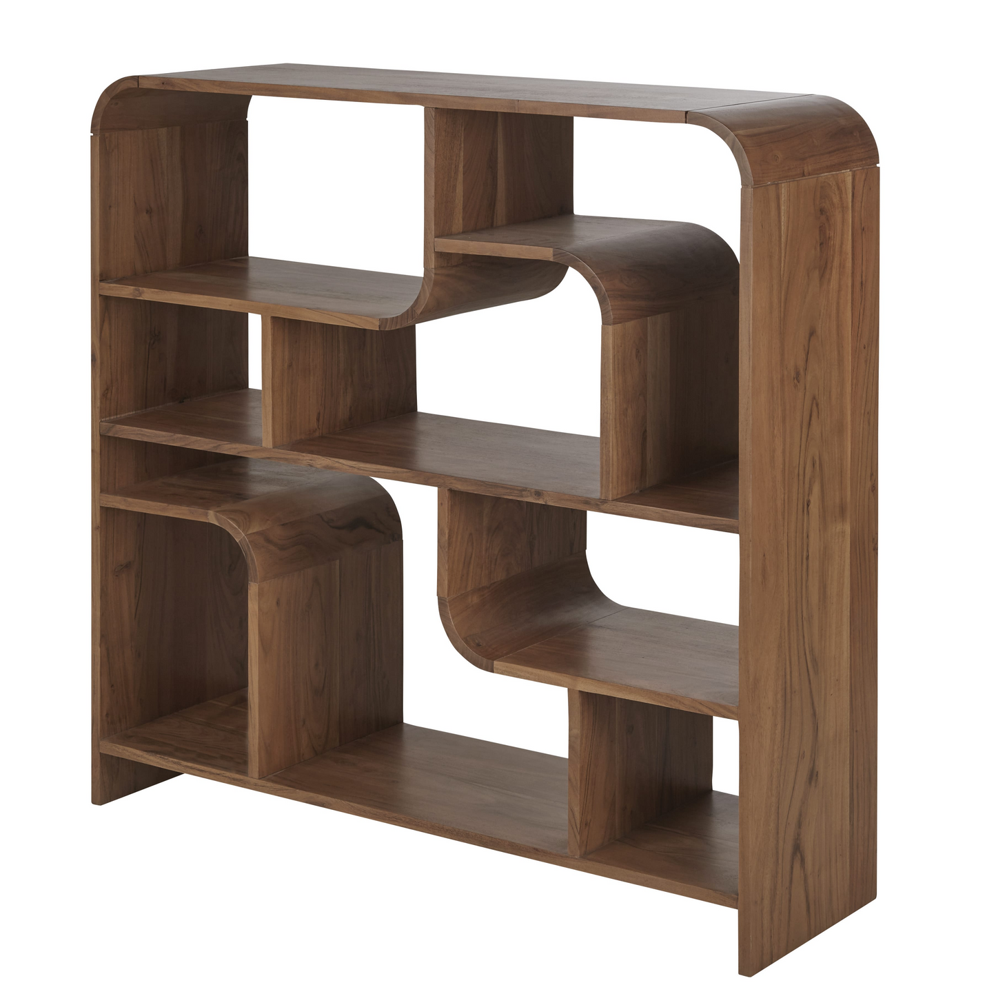 Étagère Japandi vintage en bois d'acacia massif – Sacramento