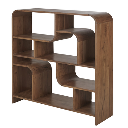 Étagère Japandi vintage en bois d'acacia massif – Sacramento