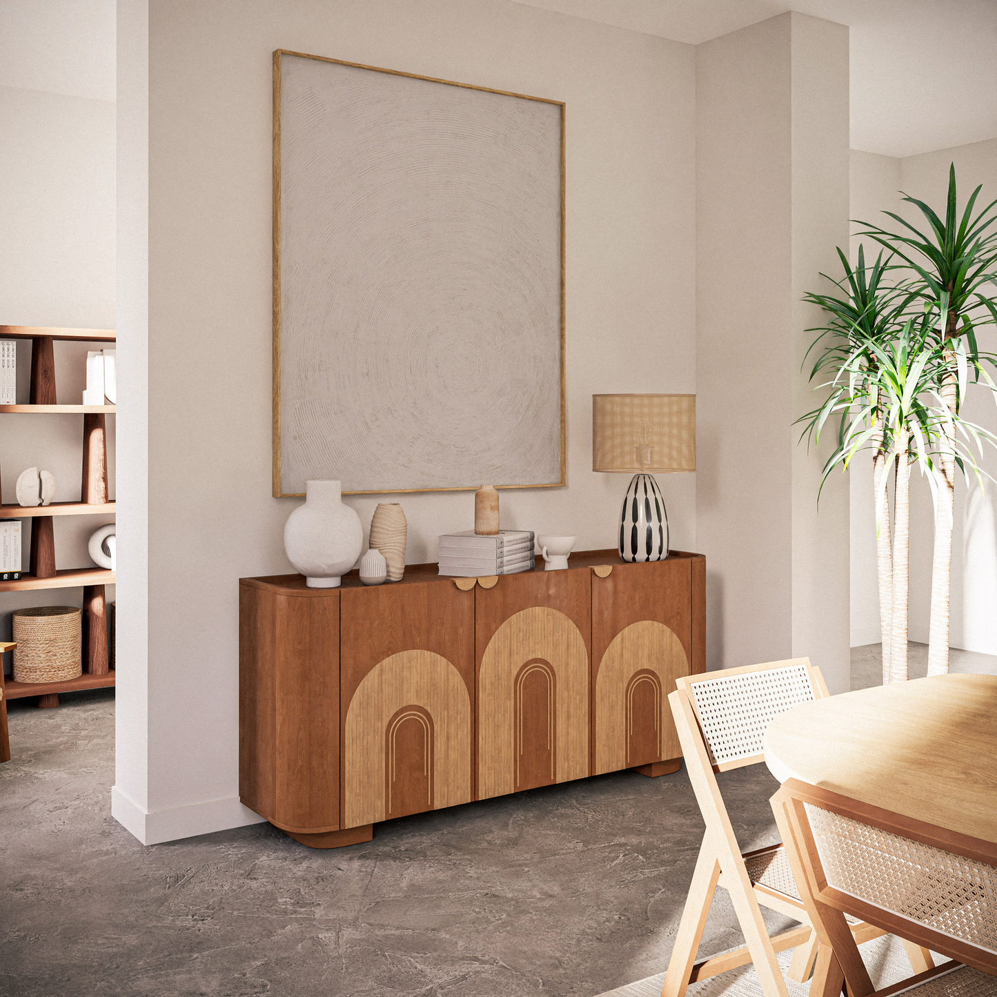 Étagère en Bois d'Acacia Japandi – Alya