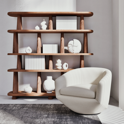Étagère en Bois d'Acacia Japandi – Alya