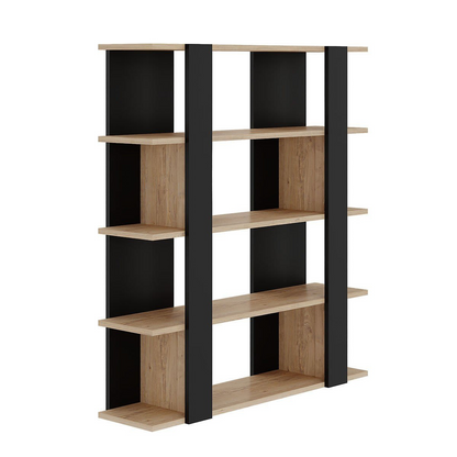 Étagère Japandi en bois et métal H122 cm – Naila