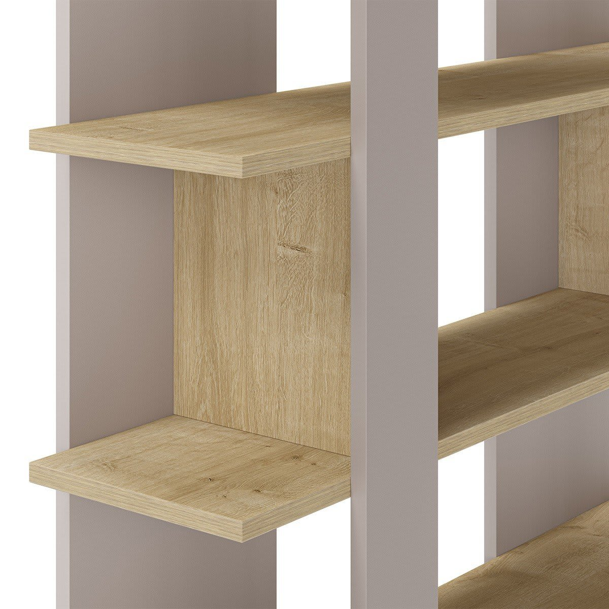 Étagère Japandi en bois et métal H122 cm – Naila