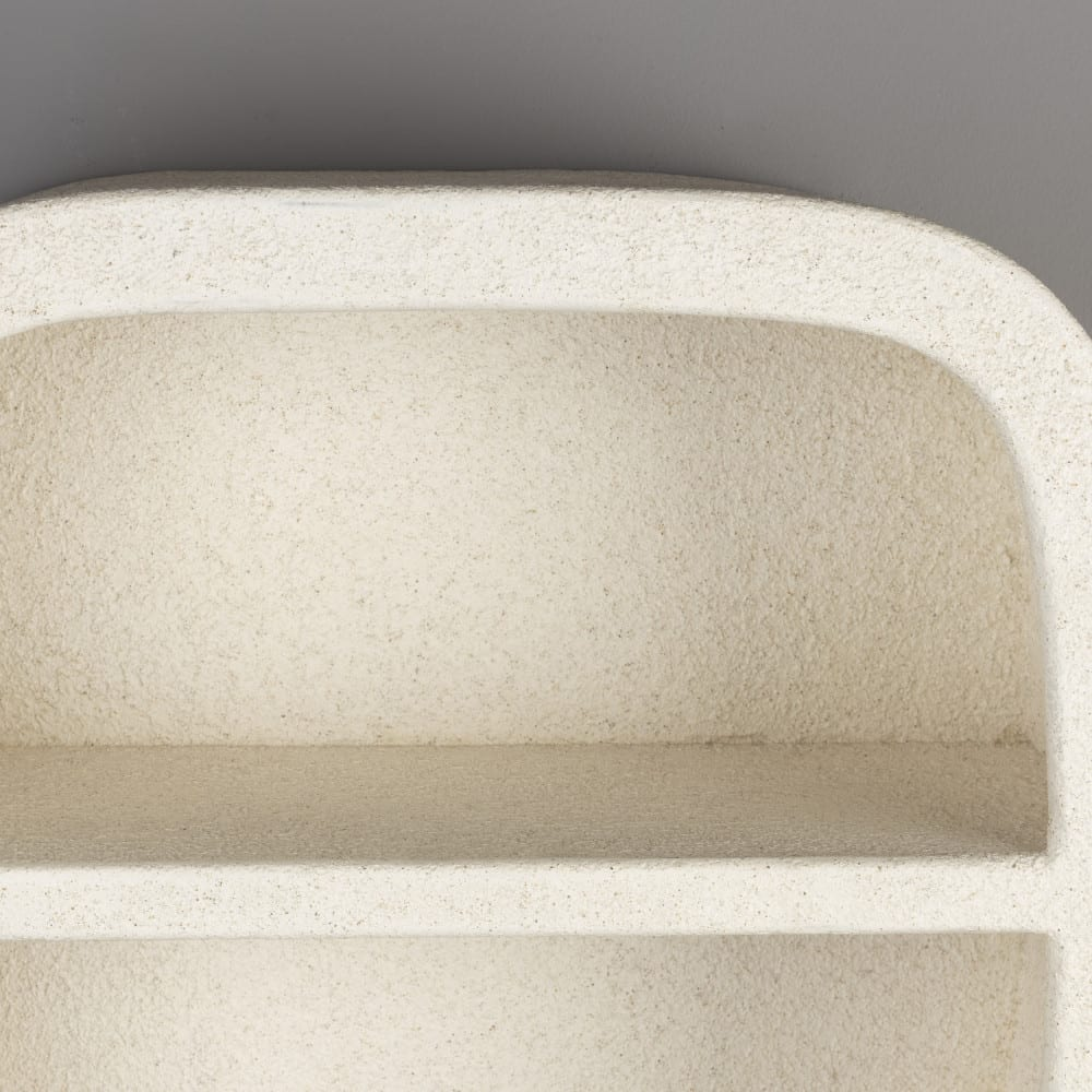 Étagère Murale Japandi organique finition marbre recyclé 23x56cm – Veda