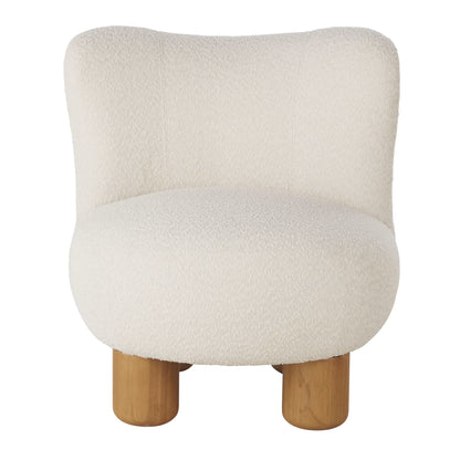 Fauteuil Japandi en bouclette écrue – Noham