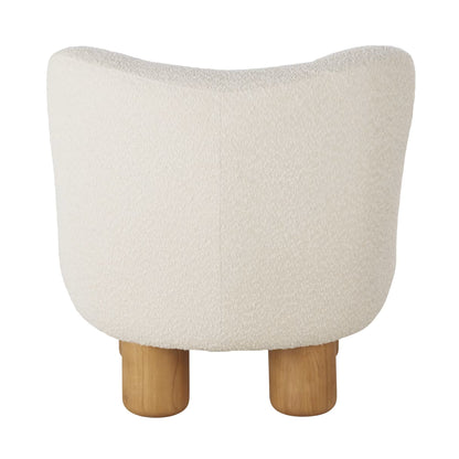 Fauteuil Japandi en bouclette écrue – Noham