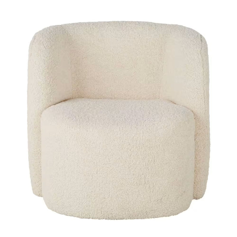 Fauteuil Japandi en bouclette écrue – Bobun