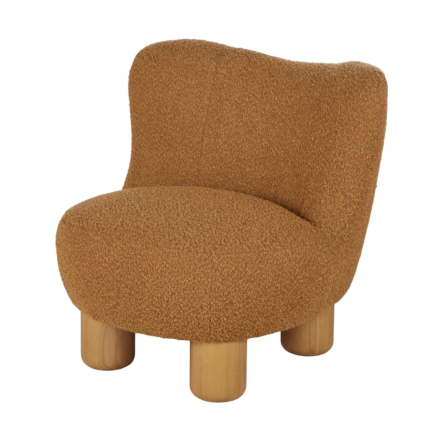 Fauteuil Japandi en bouclette écrue – Noham