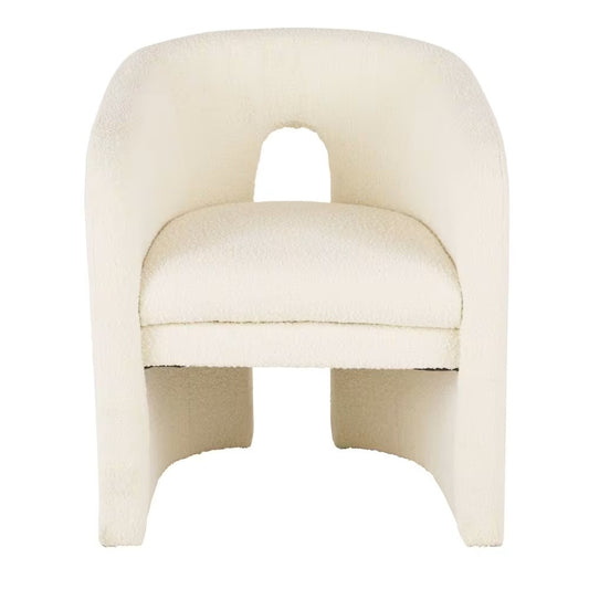 Fauteuil Japandi bouclettes blanches – CHESS