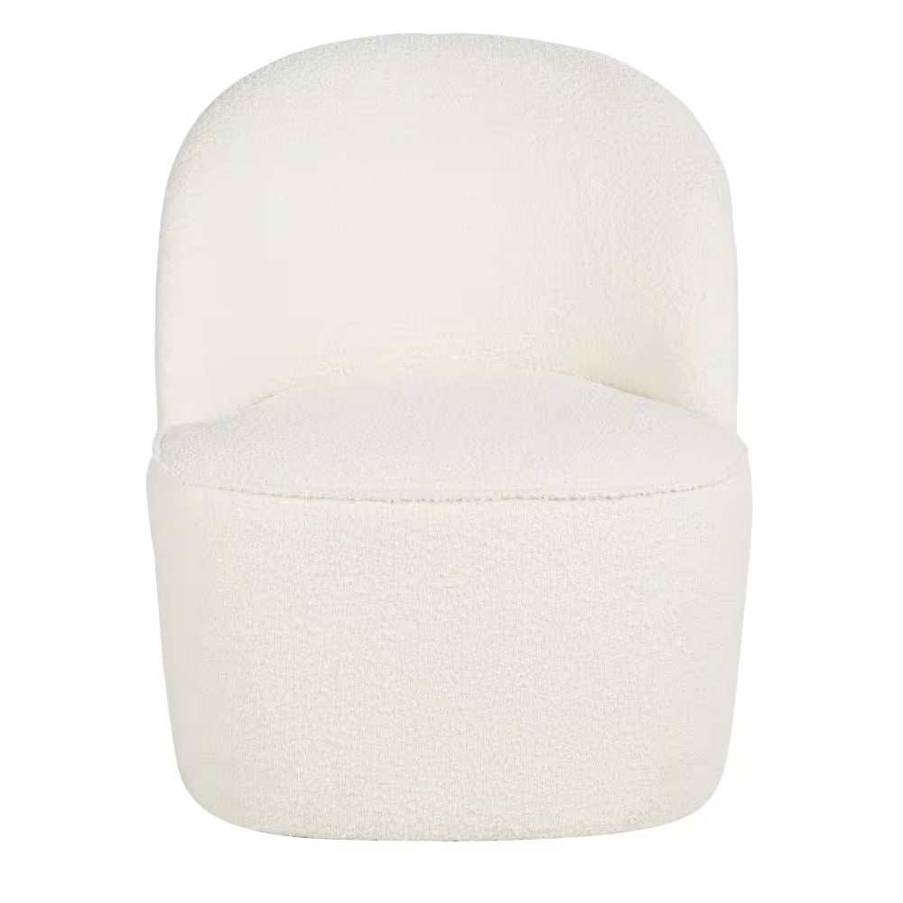 Fauteuil Japandi professionnel en tissu recyclé bouclette blanc cassé – Blackhill Business