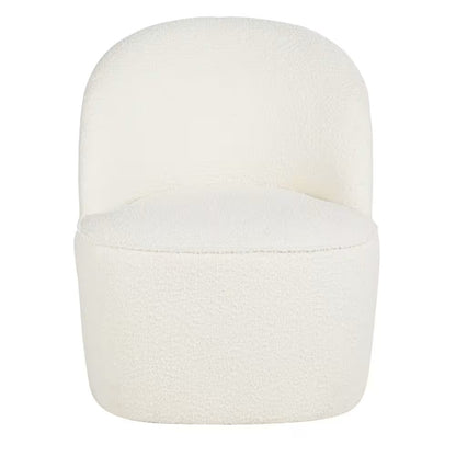 Fauteuil Japandi professionnel en tissu recyclé bouclette blanc cassé – Blackhill Business