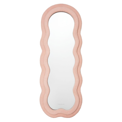 Miroir Mural Asymétrique Japandi grand 160x60 cm marron – Teddy