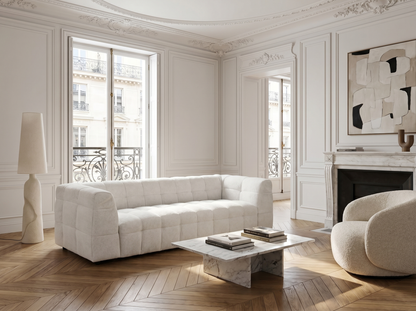 Canapé Japandi Nuage Beige Sablé 3 Places - Malou
