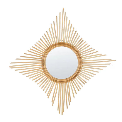 Miroir Japandi Rotin Naturel 60×60 – Majene