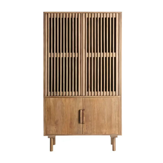 Armoire Japandi Bois Mangue Marron 90×40×160 – Soren