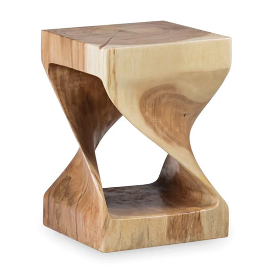 Tabouret Japandi Bois de Suar Beige – Sanu